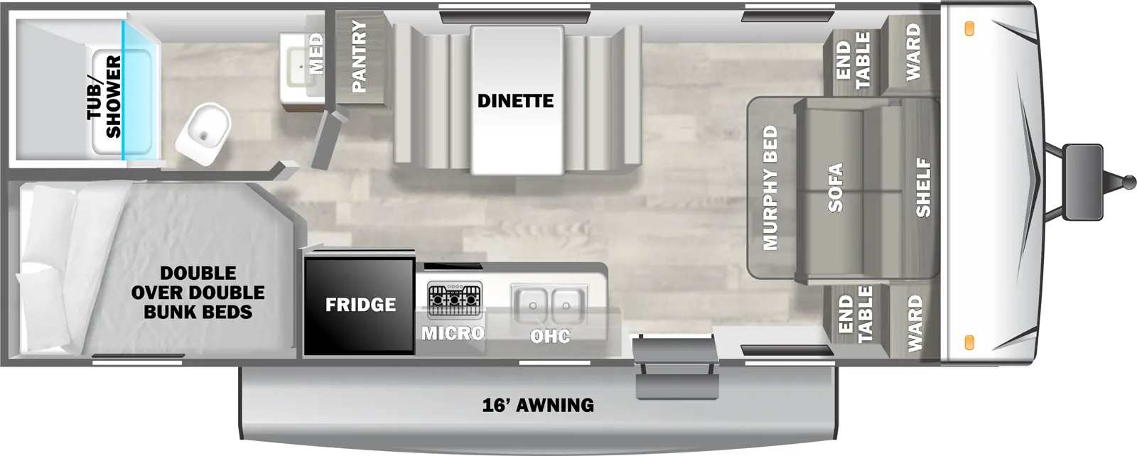 Evo West 2260BHX Floorplan
